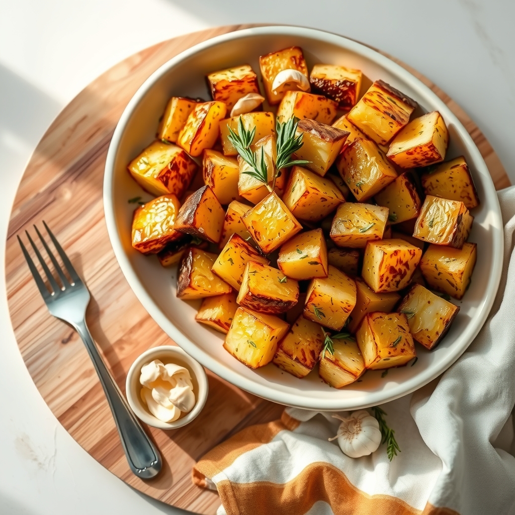 Bylinkové pečené brambory z horkovzdušné fritézy
