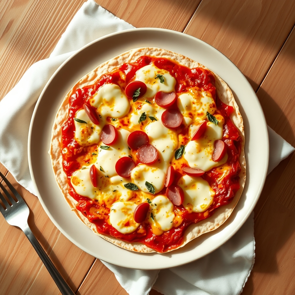Tortilla pizza z horkovzdušné fritézy